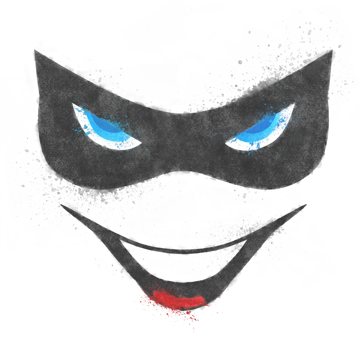Batman Harley Face Youth T Shirt - Batman - Harley Face T-shirt Size Xl (720x683), Png Download
