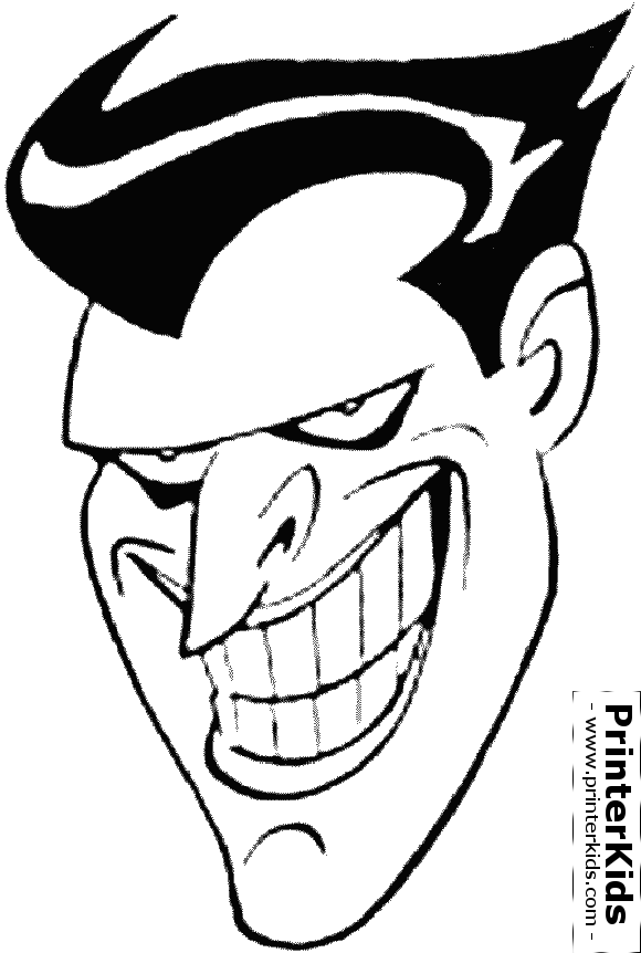 View Png Joker Face Png - Joker Animated Series Face (580x862), Png Download