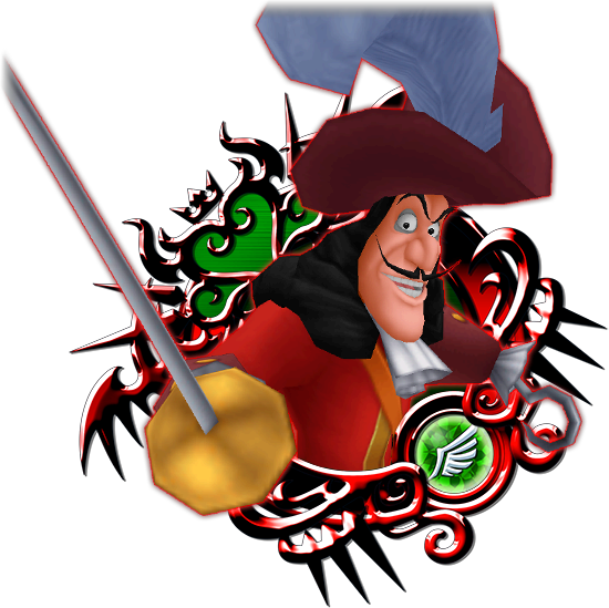 Captain Hook - Kingdom Hearts Union X 7 Star Medals (550x549), Png Download