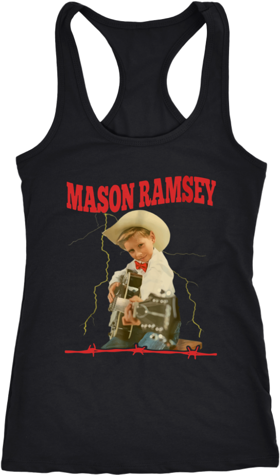 Mason Ramsey Yodeling Boy Guitar Shirt - Lesbian Shirt Racerback Tank Top T-shirt. Funny Lesbian (1024x1024), Png Download