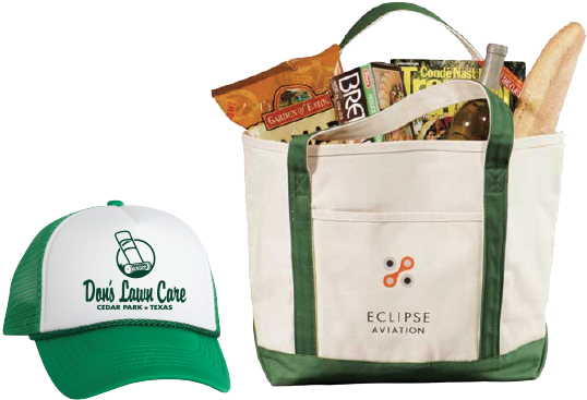 Caps, Bags, Polos & More - Promotional Classic Cotton Boat Tote (24 Qty (558x462), Png Download