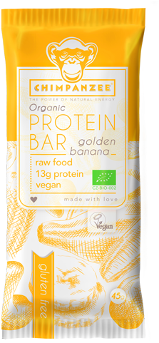 Protein Bar- Banana - Chimpanzee Organic Protein Bar 1 Bar Of 45 Grams Banana (330x489), Png Download