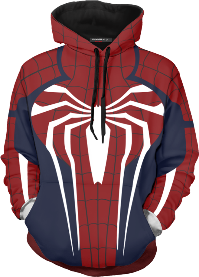 Spider-man Cosplay Ps4 New Look 3d Hoodie - Stranger Things Jacket Merchandise (1024x1024), Png Download