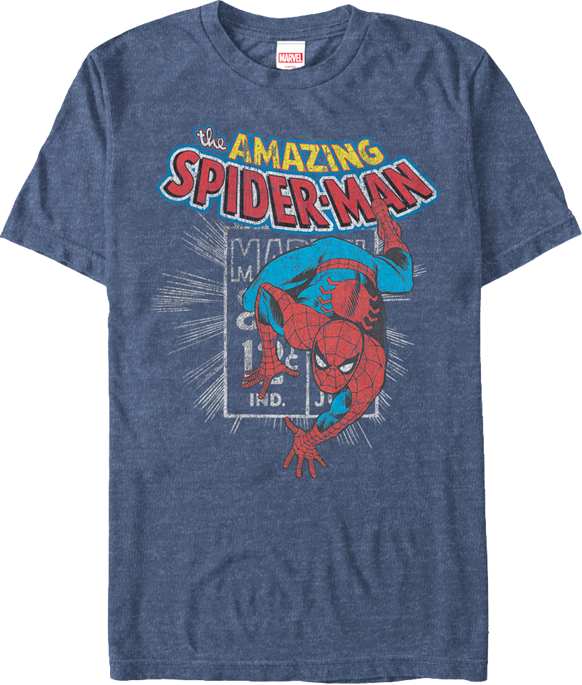 Marvel Stamp Spider Man T Shirt - Amazing Spider-man M (830x977), Png Download