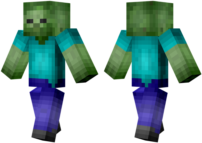 Zombie Hd - Minecraft Skin Ender Zombie (804x576), Png Download