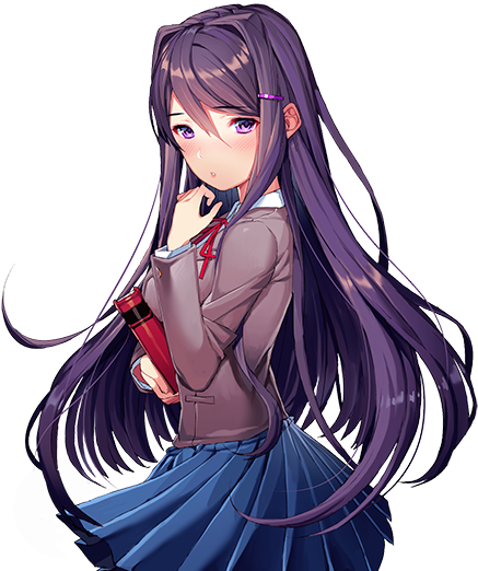 Your Fave Has Adhd - Doki Doki Literature Club Yuri (455x531), Png Download
