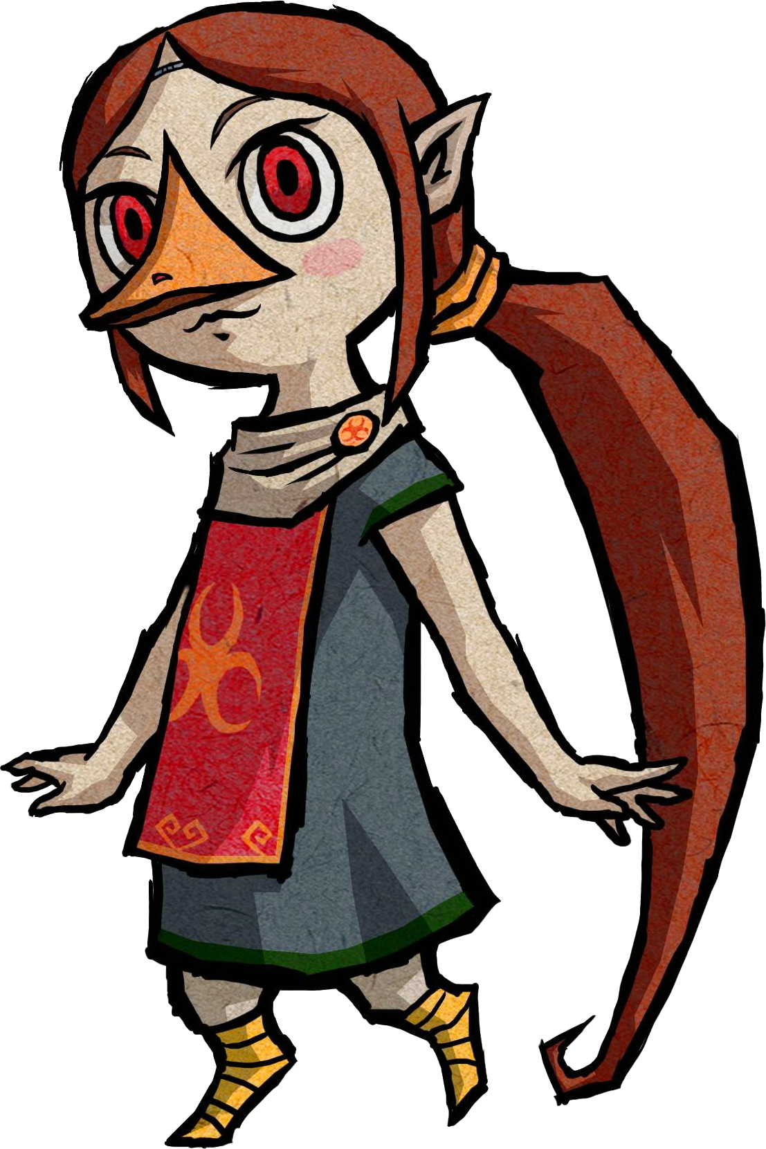 The Legend Of Zelda Clipart Girls - Legend Of Zelda Wind Waker Characters (1107x1661), Png Download