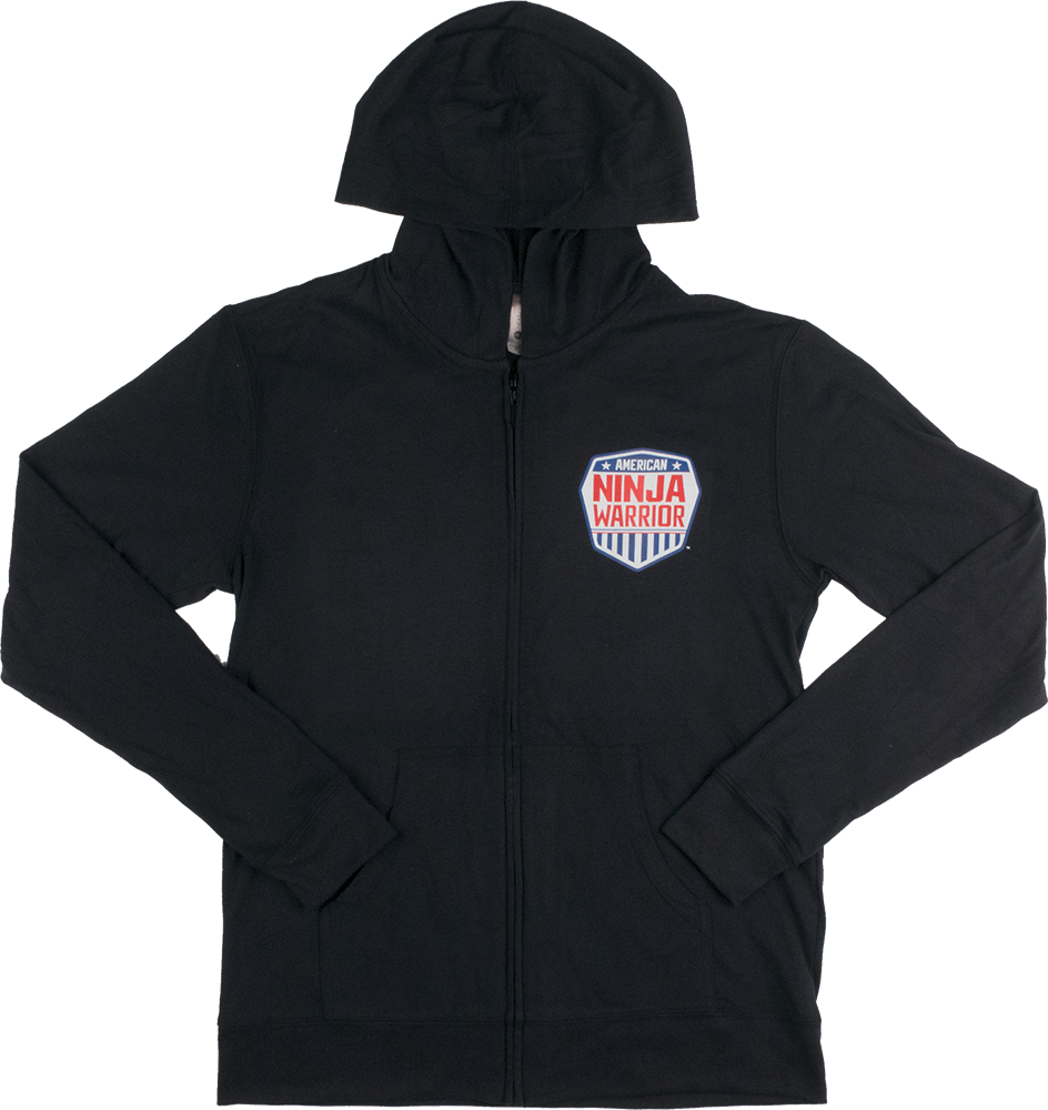 American Ninja Warrior Lightweight Zip Up Hooded Sweatshirt - Sudaderas Gap Hombre Azul (944x1000), Png Download