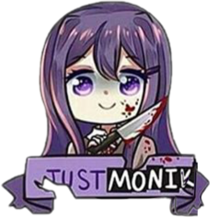 Justyuri Yuri Justmonika Dokidokiliteratureclub Doki - Doki Doki Literature Club! (418x434), Png Download
