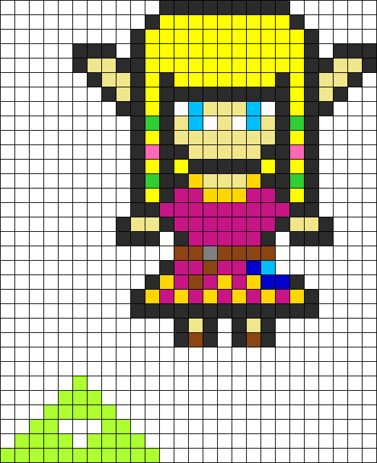 Princess Zelda Skyward Sword Perler Bead Pattern / - Princess Zelda Perler Beads Pattern (547x673), Png Download