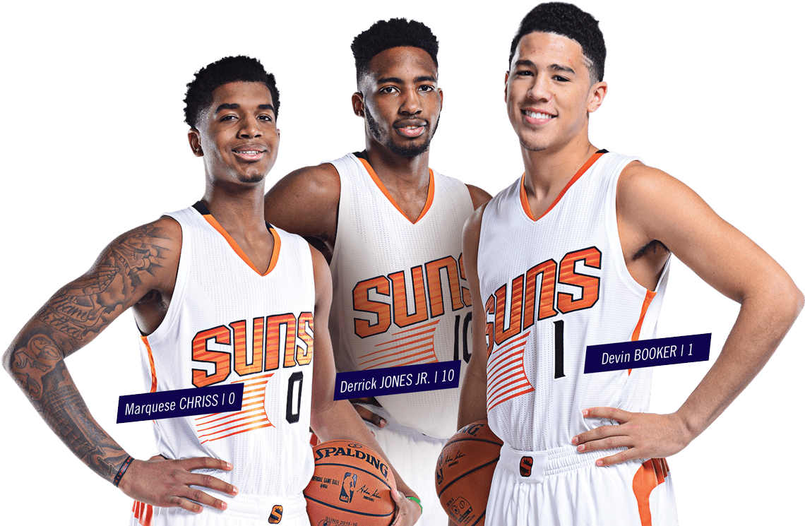 Rising Stars And Stripes - Phoenix Suns Players Png (1180x745), Png Download