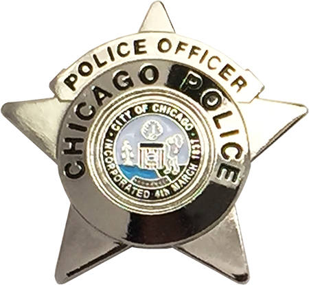 Chicago Police Star Police Officer Lapel Pin $5 - Chicago Police Officer Badge (450x415), Png Download