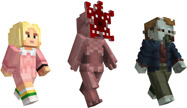 The Skin Pack's Available To Download Right Now So - Stranger Things Minecraft Skins (748x421), Png Download