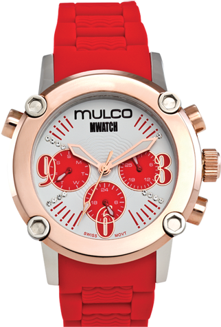 Reloj Mulco Colección Mwatch Lady Color Rojo Mw2 28049 - Mulco Mwatch Unisex Chronograph Quartz Watch Mw2-28050s-011 (340x500), Png Download