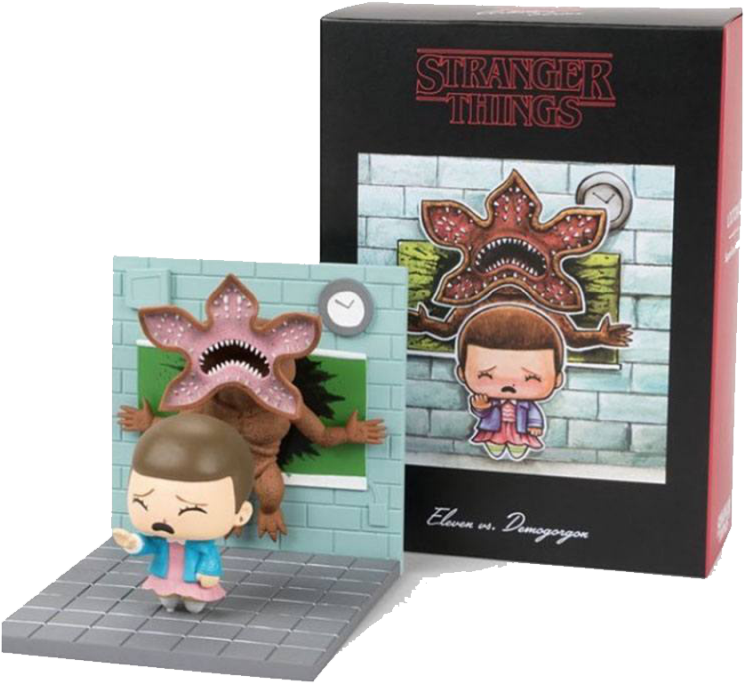 Stranger Things Diorama Eleven Vs Demogorgon Lc Exclusive - Loot Crate Stranger Things (800x800), Png Download