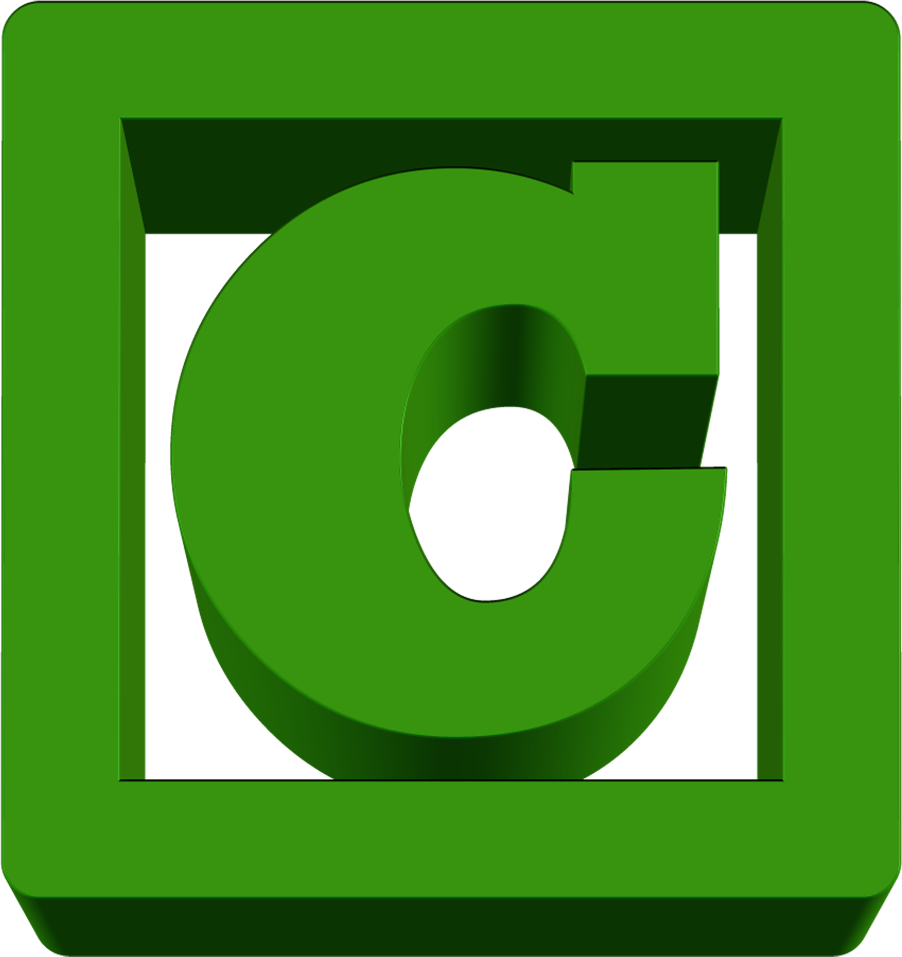 The Green Abc Letter C In The Green Frame - Letter (2000x2000), Png Download