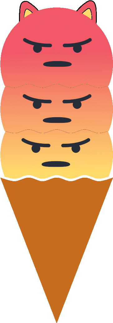 Mad Catscream - Chocolate Ice Cream (430x1100), Png Download