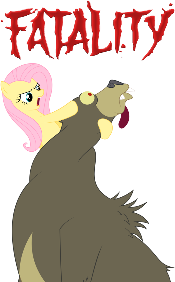 Bear, Fatality, Fluttershy, Lesson Zero, Mortal Kombat, - Fight Mortal Kombat Png (570x925), Png Download