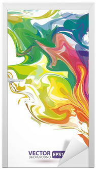 Vinilo Para Puerta Manchas De Colores De Pintura De - Cuadros De Manchas De Pintura (400x400), Png Download