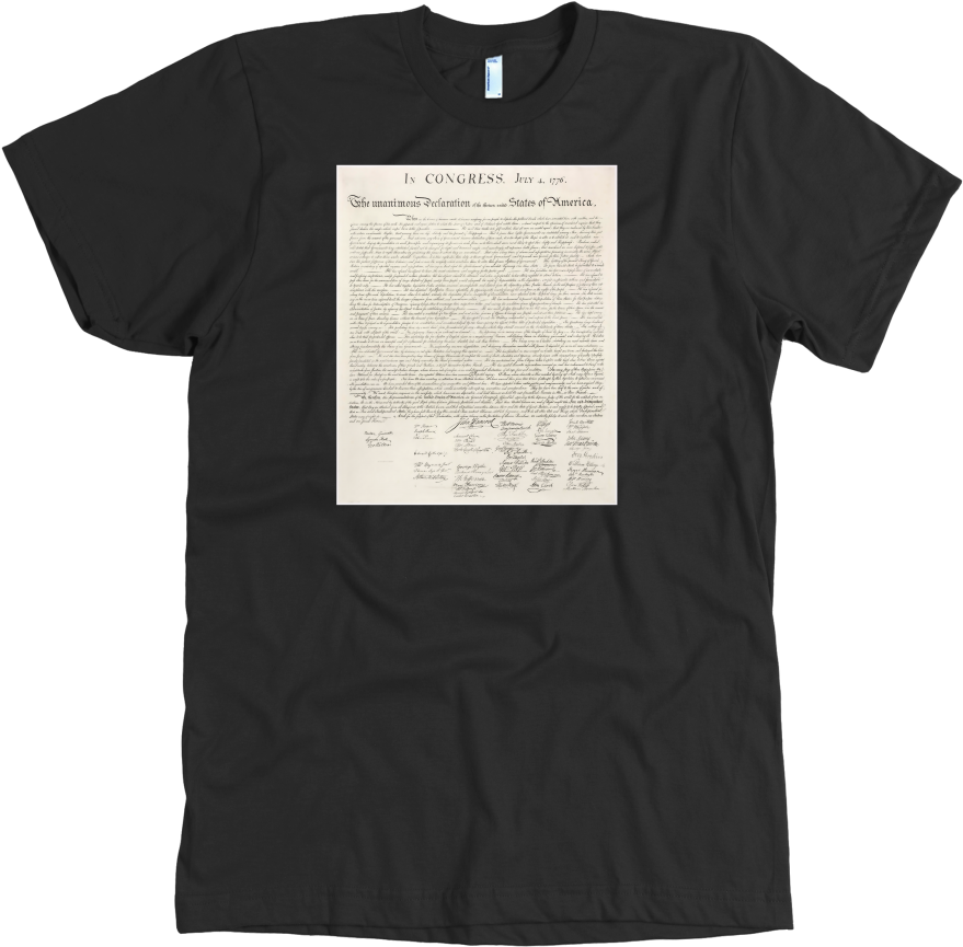 Declaration Of Independence Tshirt - Phil Collins In The Air Tonight Metal T Shirt (1000x1000), Png Download