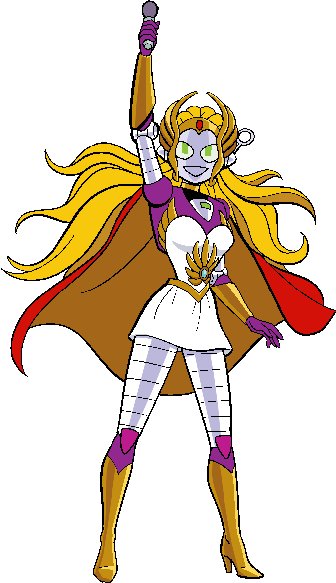 Connie As She-ra With Mic - "she-ra: Princess Of Power" (1985) (712x1179), Png Download