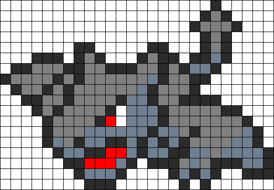 Aerodactyl Pokemon Perler Bead Pattern / Bead Sprite - Aerodactyl Perler Pattern (547x379), Png Download