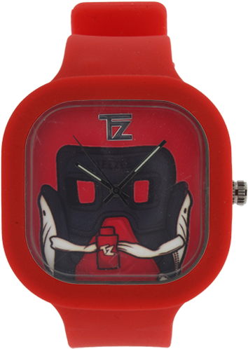 Carmine Tongue Red Band - Analog Watch (513x532), Png Download