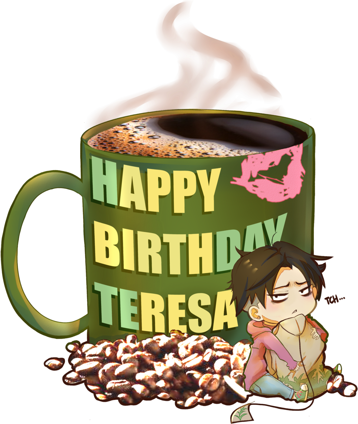 Coffee Cup Transparent Tumblr - Happy Birthday (1280x1480), Png Download