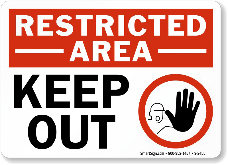 Keep Out Png Free Download - Restricted Area No Trespassing (800x580), Png Download