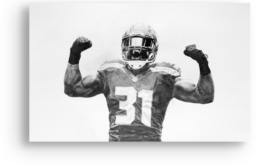 Kam Chancellor - Kam Chancellor Drawings (872x590), Png Download