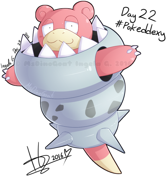 Day 22 M - Slowbro (650x650), Png Download