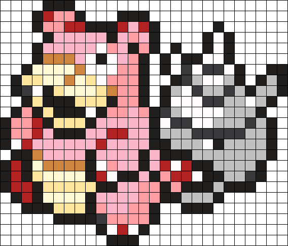 Slowbro Pokemon Bead Pattern Perler Bead Pattern / - Slowbro Hama (568x484), Png Download