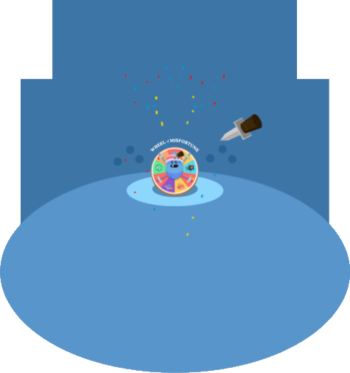 The Wheel Of Misfortune Room Is Considerably Larger - Dumb Ways To Die 2 (350x373), Png Download