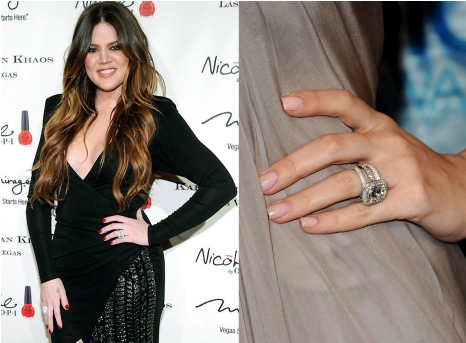 Celebrity Engagement Rings Khloe Kardashian - Khloe Kardashian 2012 (608x342), Png Download