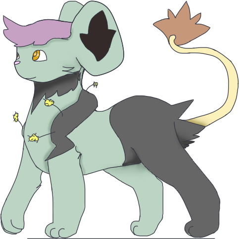 Delcatty X Shinx - Cartoon (545x535), Png Download