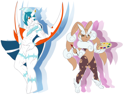 Gallade Athena (500x377), Png Download