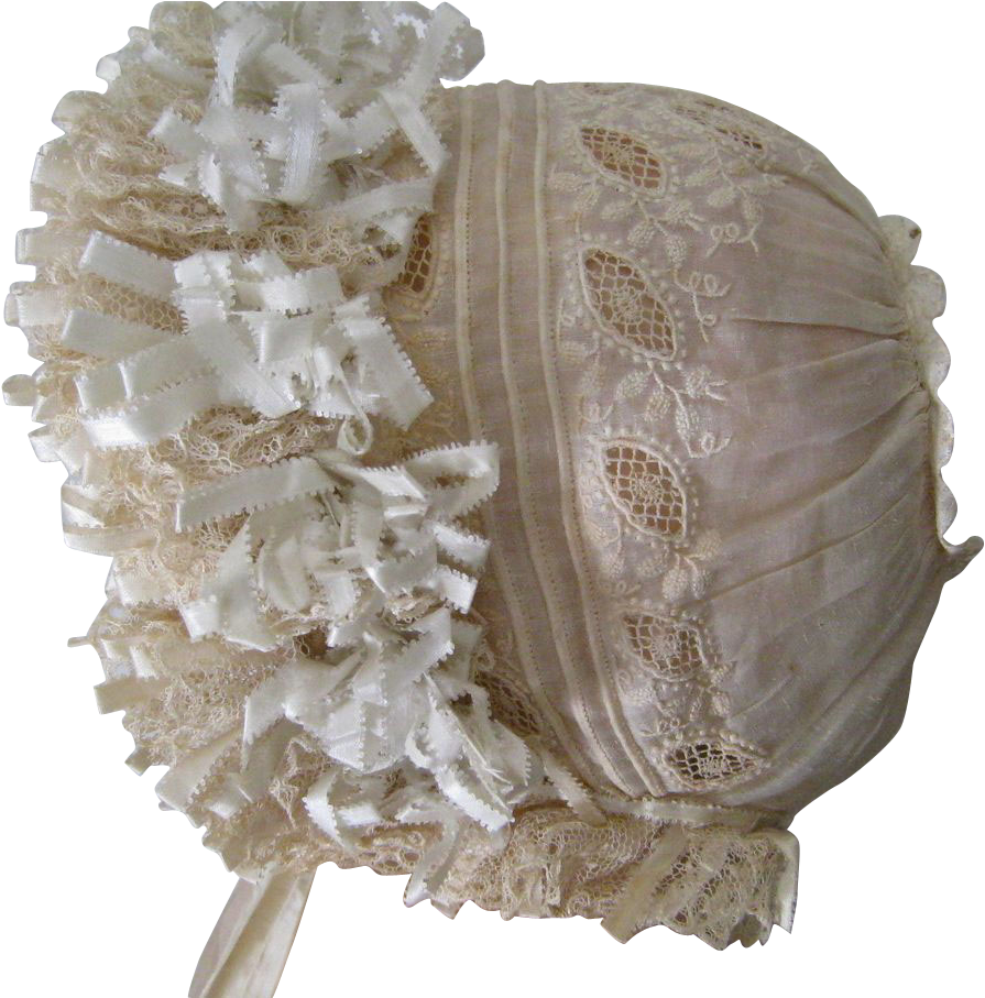 Whitework Embroidery Baby Cap C - Clothing (906x906), Png Download