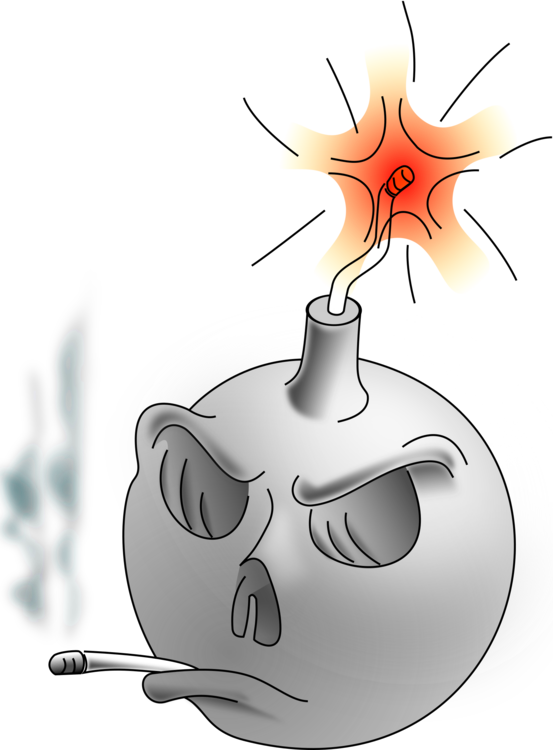 Explosion Bomb Fuse Grenade Fuze - Anti Smoking Clip Art Gif (553x750), Png Download