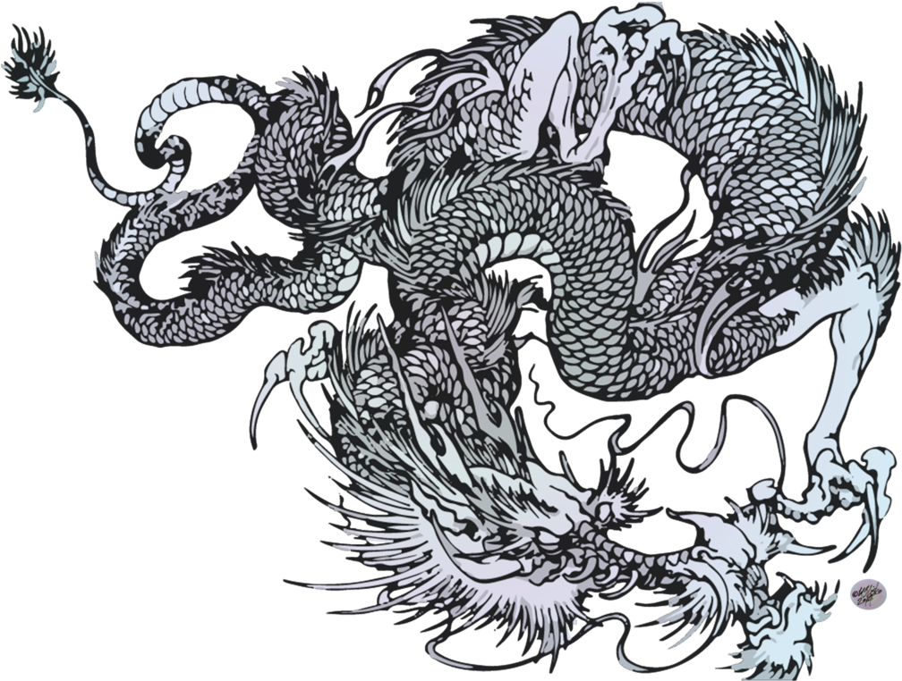 Japanese Dragon Png Image - Japanese Dragon Png (1024x765), Png Download
