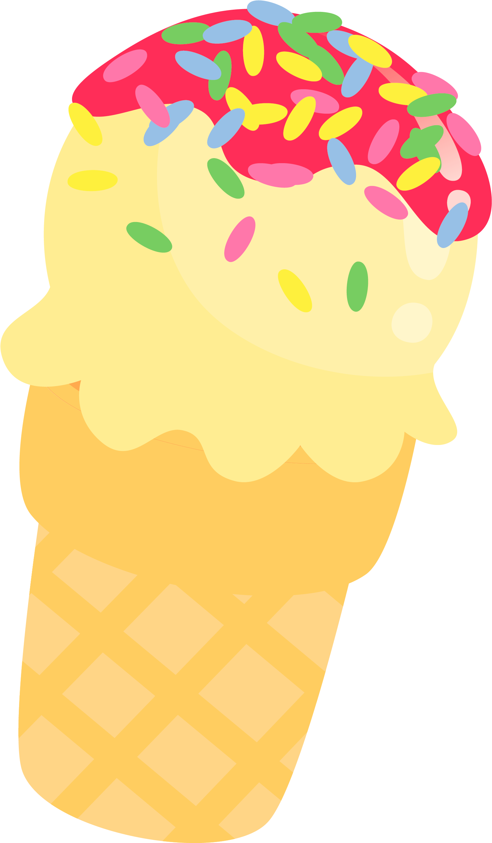 Ice Cream Clipart, Ice Cream Cone Clip Art, Cute Illustration - Ice Cream Clipart (2280x3650), Png Download