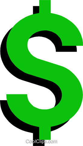 Dollar Sign Royalty Free Vector Clip Art Illustration - Illustration (275x480), Png Download