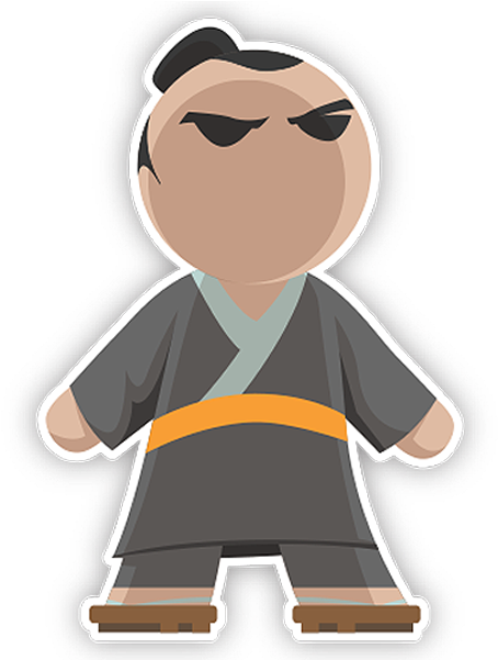 Basho Man Sun-god - Cartoon (600x600), Png Download