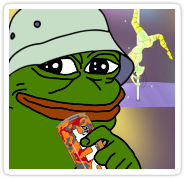 Aesthetic Clipart Pepe - Pepe Pepe Pepe Sticker (375x360), Png Download