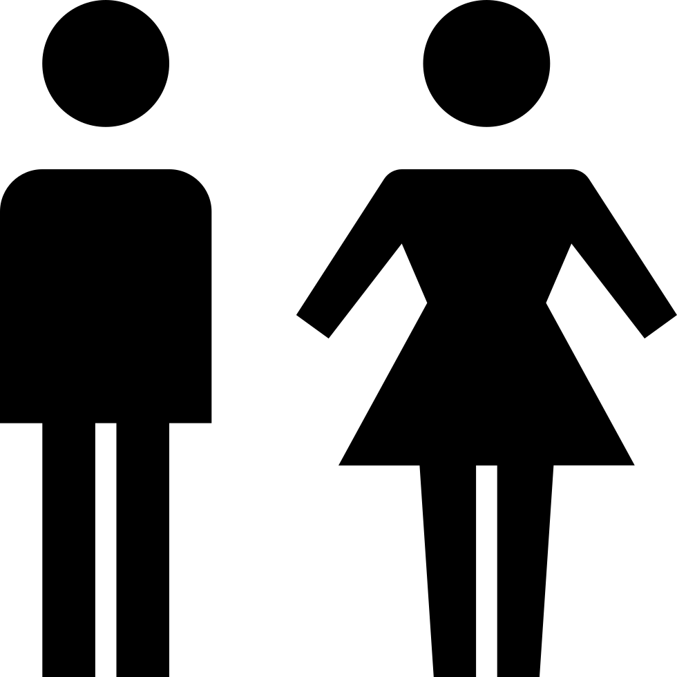 Man-woman Toilet Bathroom Sex Gender Comments - Man Woman Icon Png (980x980), Png Download