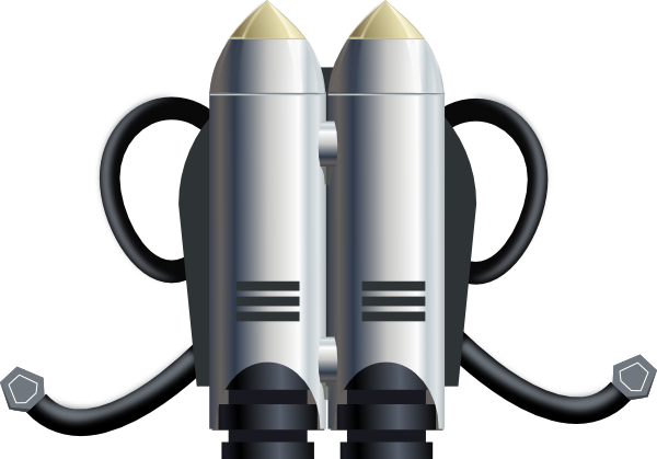 Jet Pack Clip Art (600x419), Png Download