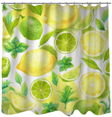 Seamless Pattern With Watercolor Lime Lemon And - Watercolor Painting (400x400), Png Download