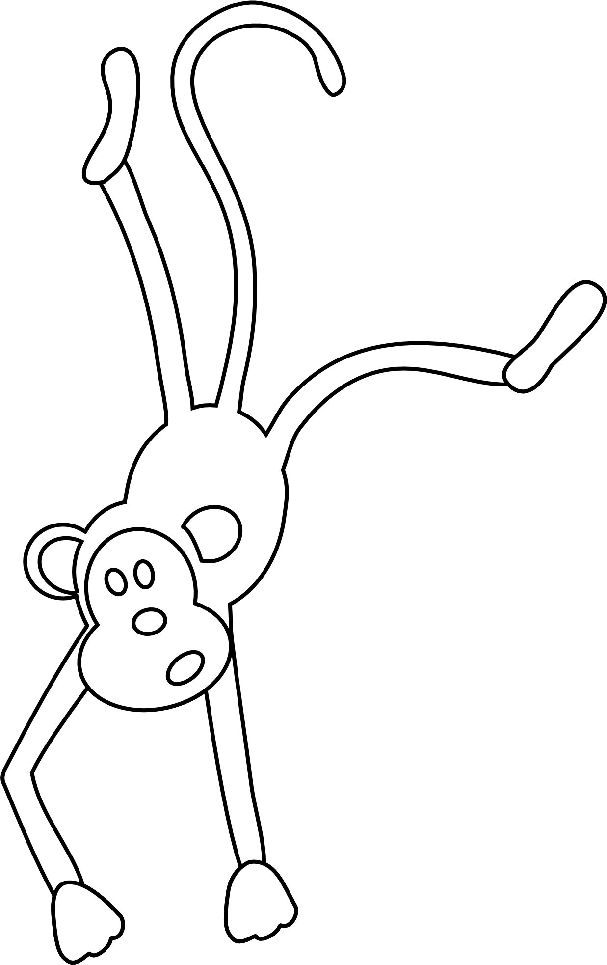 Png Monkey Black And White Transparent Monkey Black - Transparent Black And White Monkey (1979x1979), Png Download