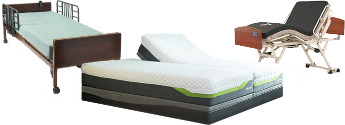 Homecare Beds - Medline 107002e Bed,basic, Semi Electric (693x252), Png Download