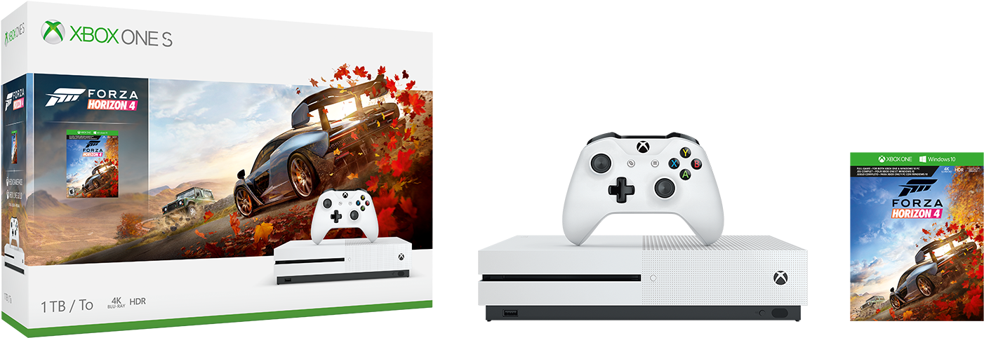 Xbox One S And Xbox One X Forza Horizon 4 Bundles - Console Xbox One S 1tb Bundle Pubg (1500x1125), Png Download