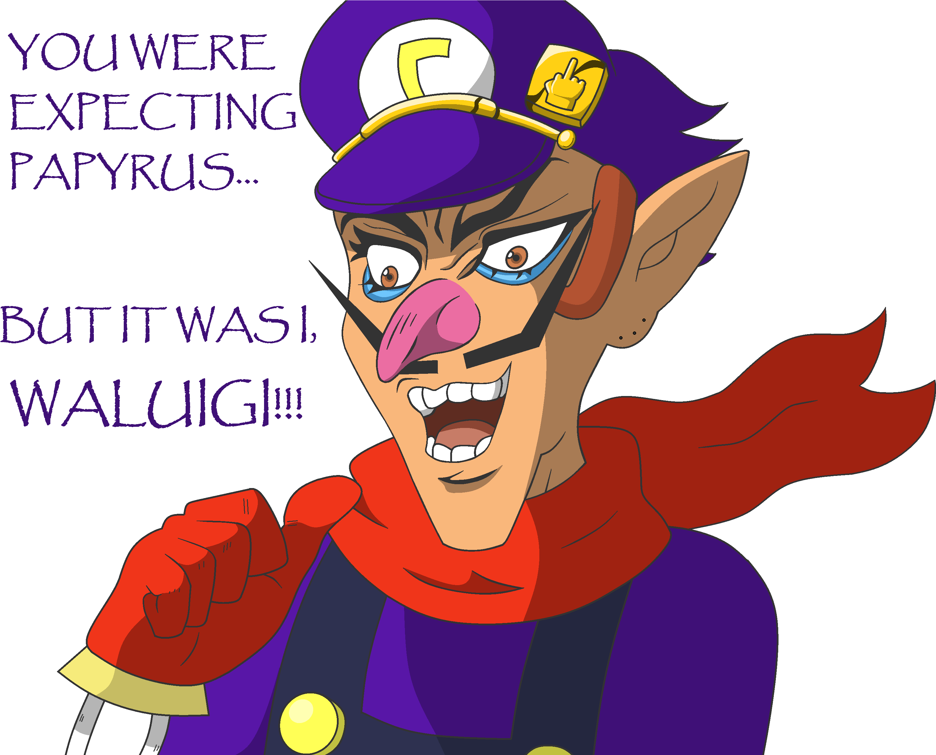 But It Was I, Waluigi - Waluigi Meme (3501x2550), Png Download